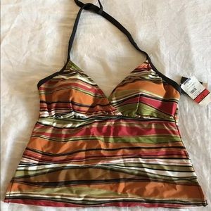 Jantzen Women 2 Pc Swim Suit SZ 14 Tankini Halter